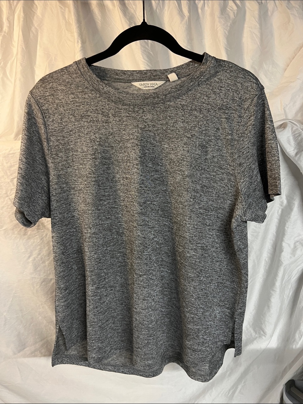 Earth Yoga Gray Heather Classic Crew Tee